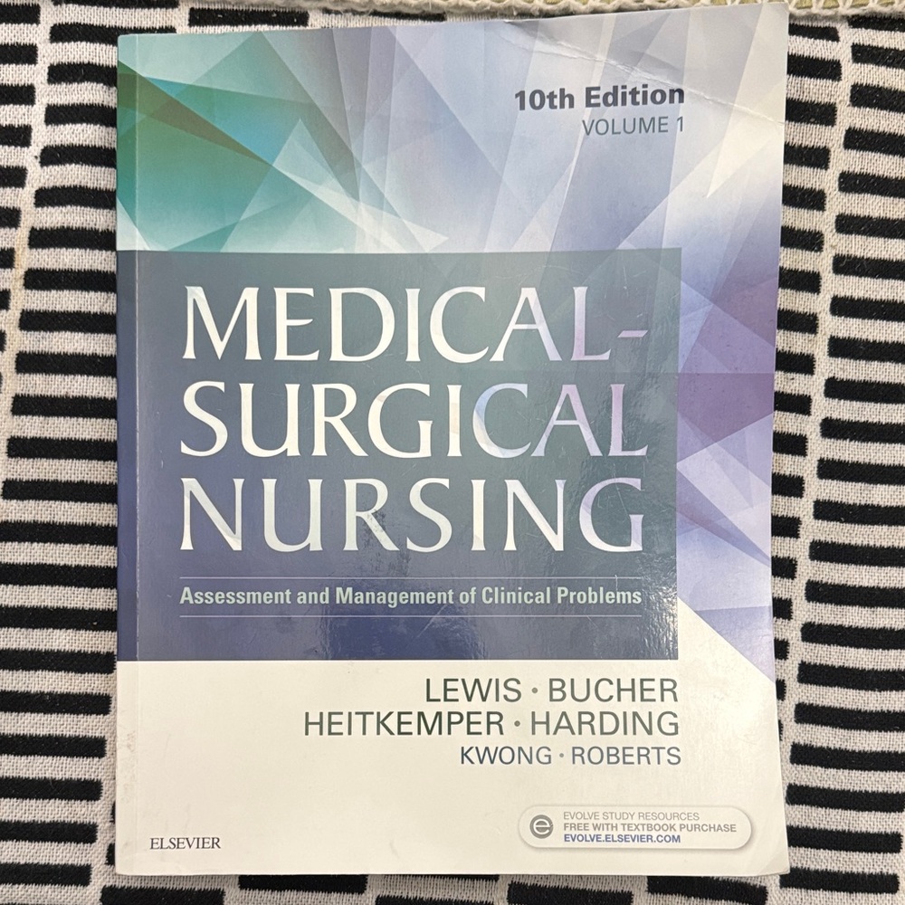 Medical-Surgical Nursing Textbook 10th Edition Pages 1-833 Pages Volume 1
